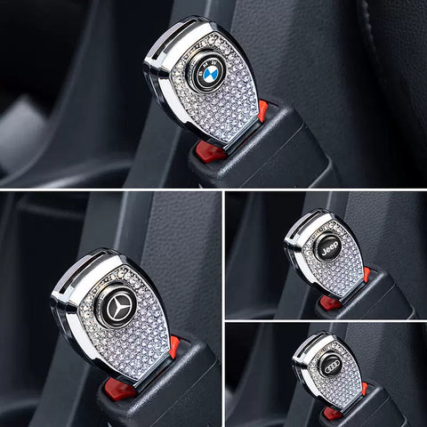 Car Seat Belt Rhinestone Metal Extended Buckle