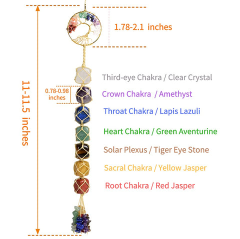 7 Chakra Hanging Tassel Necklace - Balance & Healing