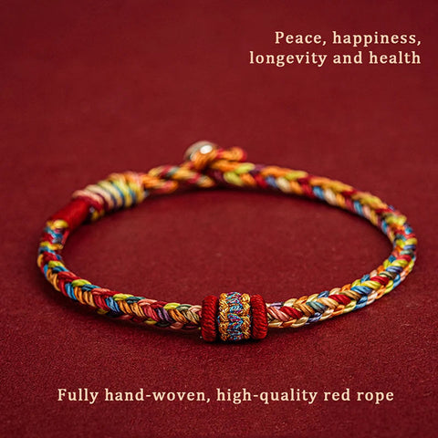 Handmade Braided Bracelet Colorful Thread Good Luck Buddha Knot Bracelet