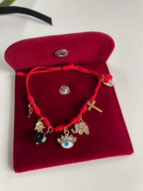 Pulsera Roja Poderosa, Amuletos de Protección, Buena Suerte y Prosperidad