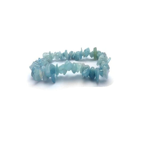 Single Strand Chip Bracelet - Aquamarine