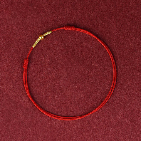 Golden Bead Protection Braided Rope Bracelet Anklet