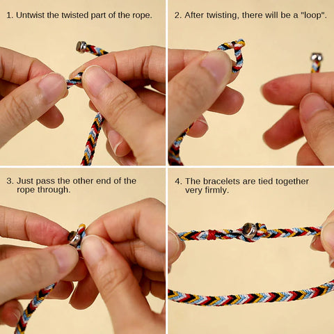 Tibet Handmade Five Color Thread Protection Braid String Bracelet