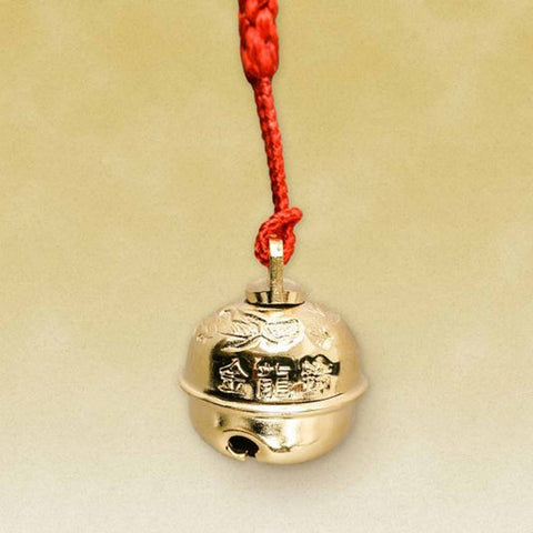 ASAKUSA TEMPLE Golden Dragon Bell Bodyguard Lucky Pendant