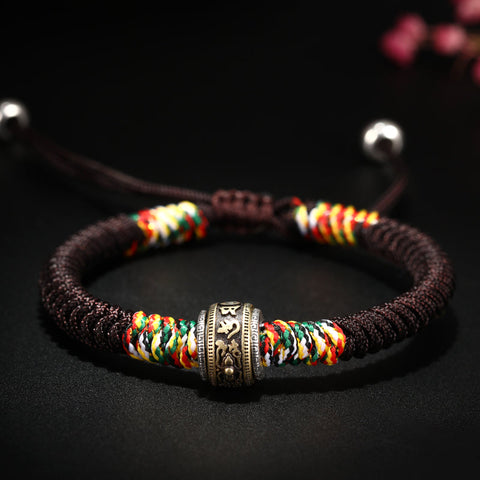 Pulsera de nudo eterno del bendito Buda de la suerte Feng Shui