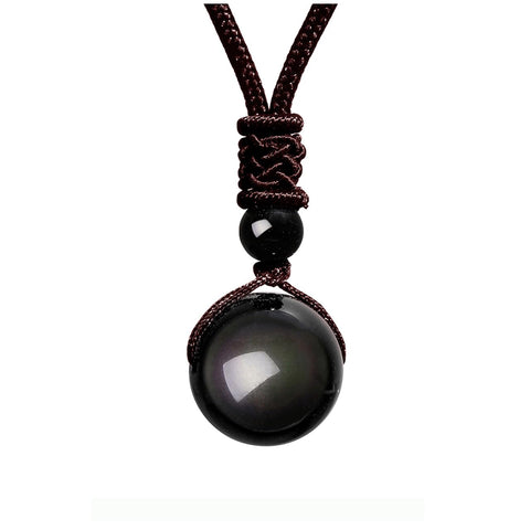 Astral Eye Rainbow Obsidian Necklace