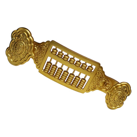 Sandy Gold Auspicious Abacus: Feng Shui Decorative Gift for Home and Office