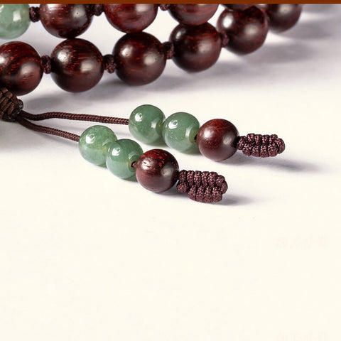 Natural Jade Narra Buddha Beads Bracelet