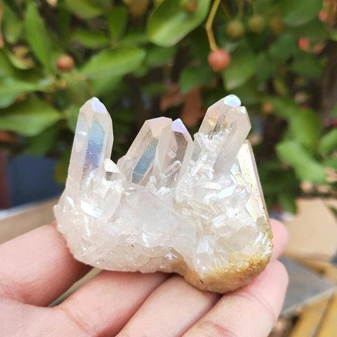 White Angel Aura Quartz Crystal