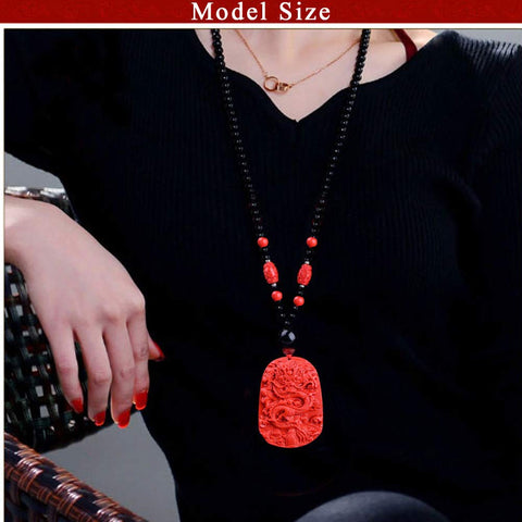 Red Dragon Necklace - Luck & Abundance