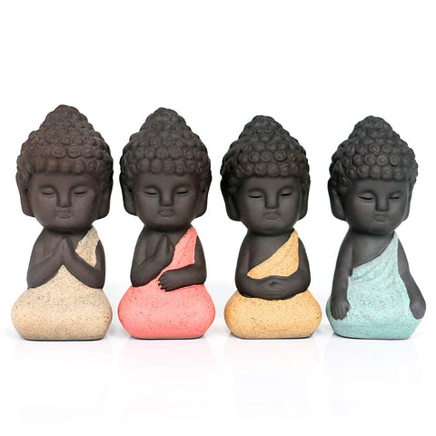 𝙍𝙚𝙢𝙤𝙫𝙚 𝙉𝙚𝙜𝙖𝙩𝙞𝙫𝙞𝙩𝙮 - 𝙁𝙤𝙪𝙧 𝙉𝙤𝙗𝙡𝙚 𝙏𝙧𝙪𝙩𝙝𝙨,Buddah Home Decoration,Mini Cute Statues