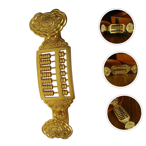 Sandy Gold Auspicious Abacus: Feng Shui Decorative Gift for Home and Office