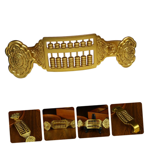 Sandy Gold Auspicious Abacus: Feng Shui Decorative Gift for Home and Office