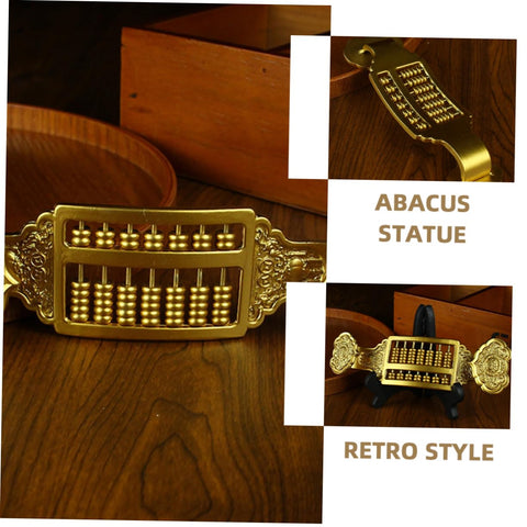 Sandy Gold Auspicious Abacus: Feng Shui Decorative Gift for Home and Office