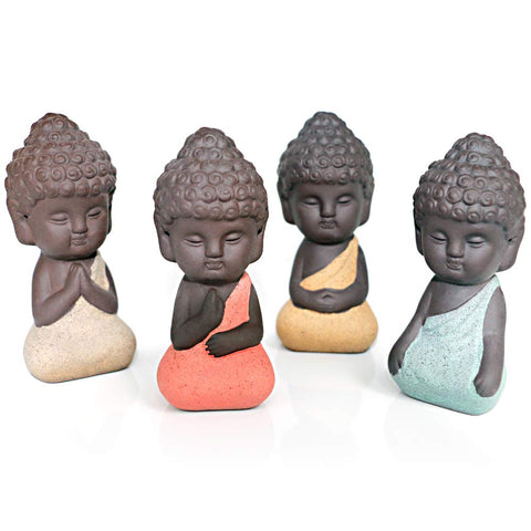 𝙍𝙚𝙢𝙤𝙫𝙚 𝙉𝙚𝙜𝙖𝙩𝙞𝙫𝙞𝙩𝙮 - 𝙁𝙤𝙪𝙧 𝙉𝙤𝙗𝙡𝙚 𝙏𝙧𝙪𝙩 𝙝𝙨,Decoración del hogar de Buddah,Mini estatuas lindas 