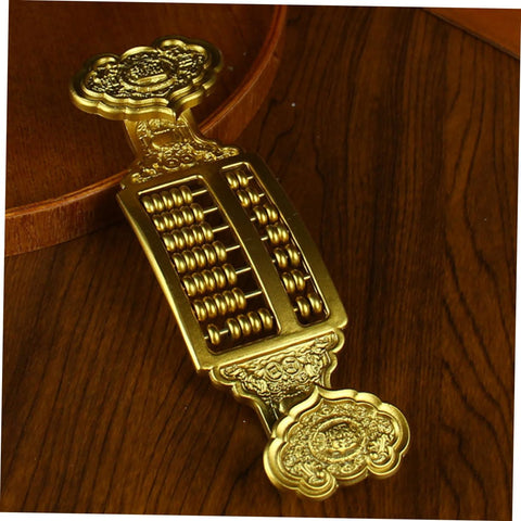 Sandy Gold Auspicious Abacus: Feng Shui Decorative Gift for Home and Office