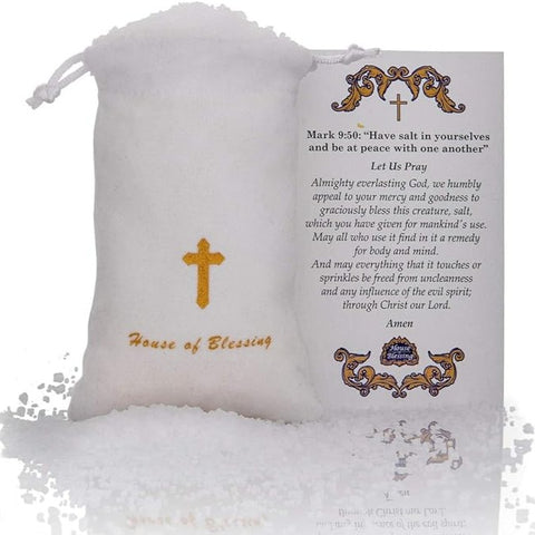 Blessing Salt from The Dead Sea with a Blessing Card (5.3 ounces/150gr)