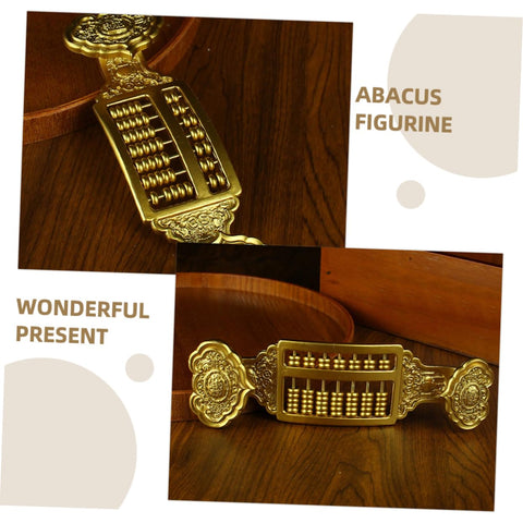 Sandy Gold Auspicious Abacus: Feng Shui Decorative Gift for Home and Office