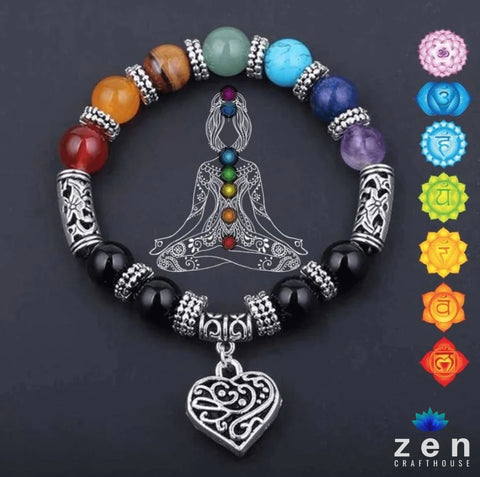 PULSERA CORAZÓN SANADORA 7 CHAKRAS