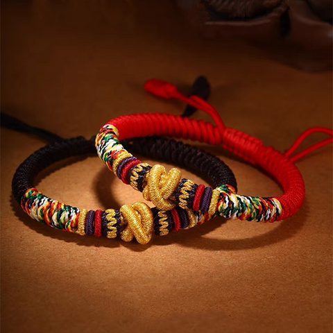 Pulsera de nudo eterno del bendito Buda de la suerte Feng Shui