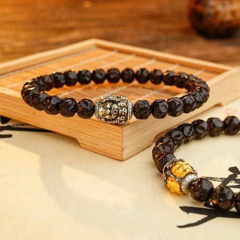 Silver Handcrafted Vajrapani Coconut Shell Bracelet