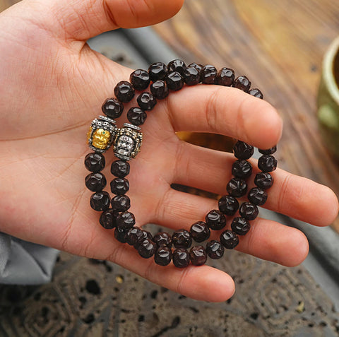 Silver Handcrafted Vajrapani Coconut Shell Bracelet