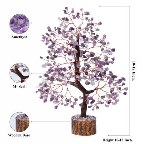 Crocon Árbol de piedras preciosas de siete chakras, cristales curativos de Reiki de buena suerte, decoración de equilibrio 