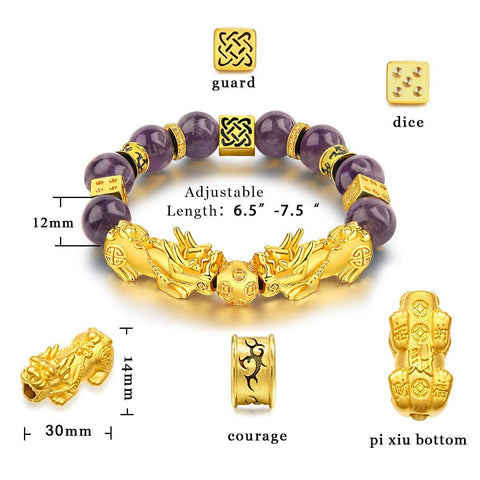 Feng Shui All Color Wealth Bracelet Necklace，Feng Shui Pi Xiu Good Luck Necklace Bracelet