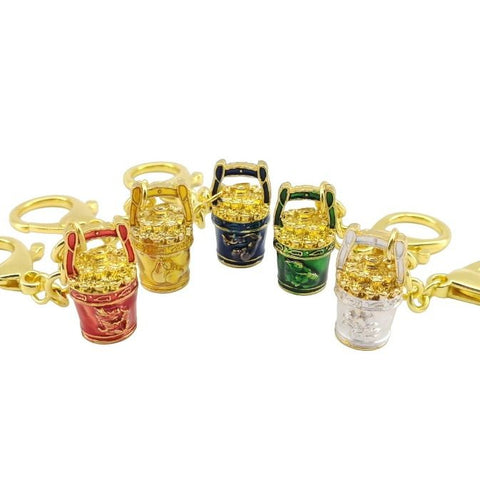 Buckets Of Gold and Good Fortune Amulet Keychain