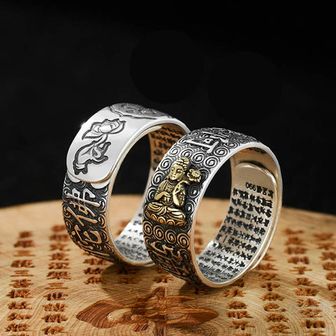 Chinese Zodiac Natal Buddha Wealth Luck Adjustable Ring - Pixiu