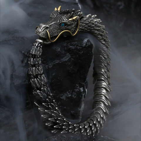 Nordic Dragon Handmade Amulet Luck Protection Chain Bracelet