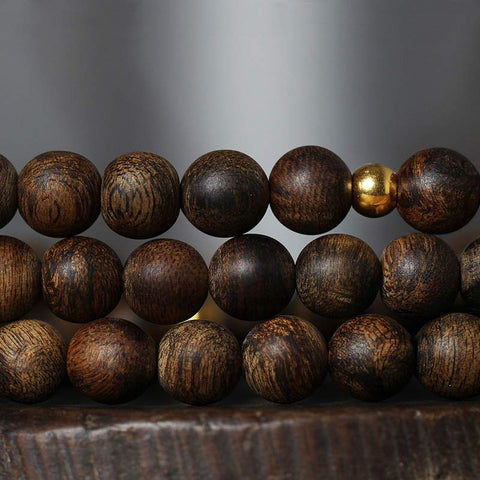 Buddha Stones 108 Mala Beads Nha Trang Agarwood Turquoise Prayer Meditation Bracelet Mala