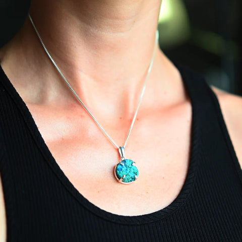 Chrysocolla Pendant Necklace