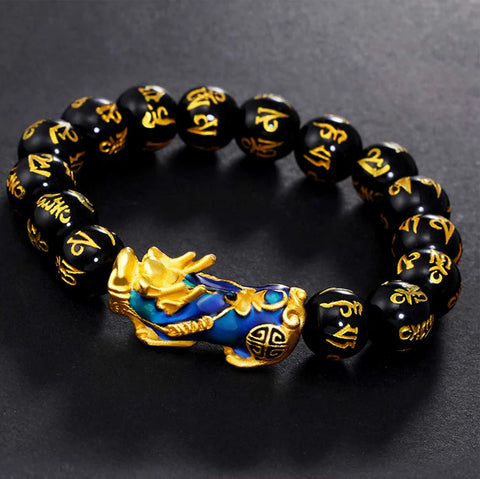 Color-Changing Pixiu Obsidian Wealth Bracelet