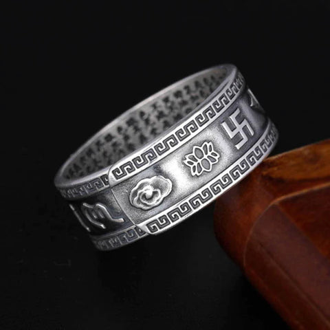 Feng Shui Pixiu Mantra Ring - Wealth & Protection