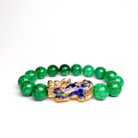 Pulsera Pixiu de Jade Verde - Abundancia y Protección