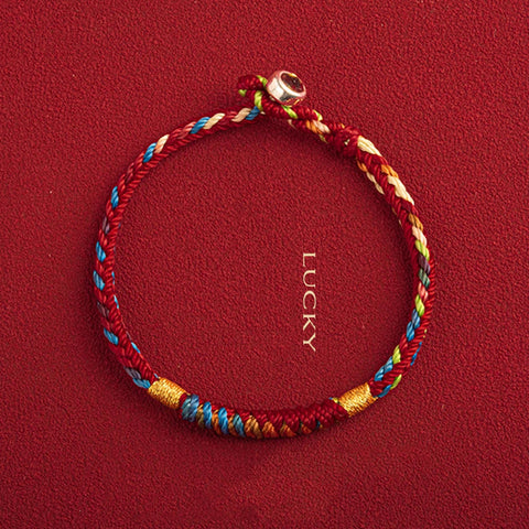 Handmade Tibetan Bracelet Colorful Thread Good Lucky Charm Rope Bracelet