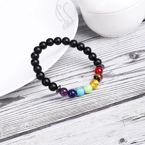 Conjunto de pulseras de chakra de hematita - Inspire Wellness &amp; Health