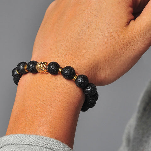 Original Chakra Infused Buddha Bracelet with Spiritual Hematite Healing Stones - Adjustable Sizing for Women, Men and Yogis