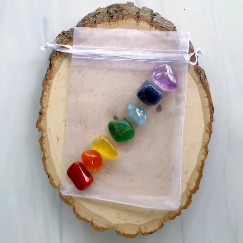 Tumbled Chakra Stones Crystal Kit with Pouch