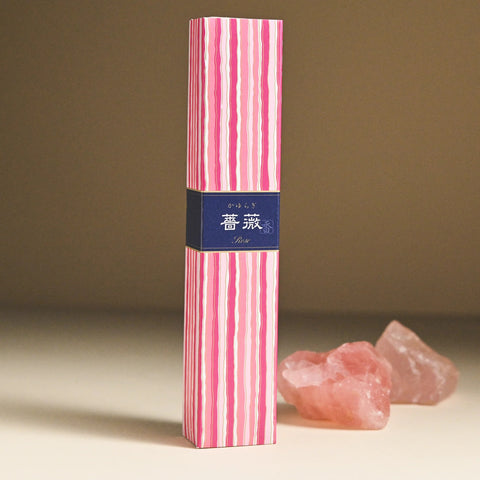 Rose Incense w/ ceramic holder 40 Sticks