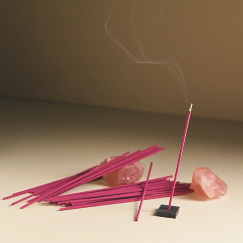 Rose Incense w/ ceramic holder 40 Sticks