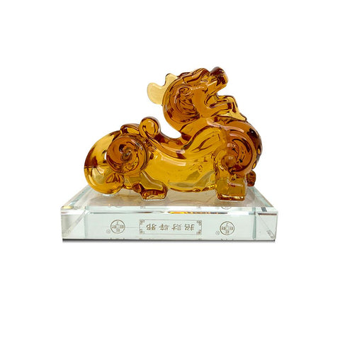 Luck and Wealth Piyao Citrine Figurine