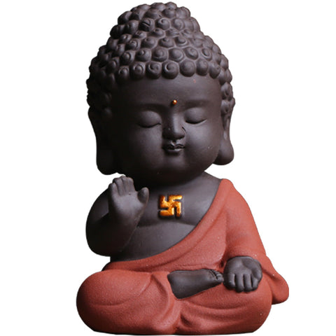 Miniature Ceramic Buddha Statue Home Decor