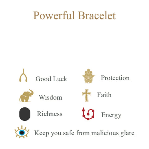 Powerful Seven Knots Red Bracelet, Protection Charms, Good Luck and Prosperity Bracelet