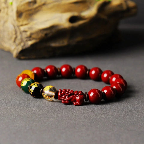 Red Pixiu Cinnabar Wealth Bracelet