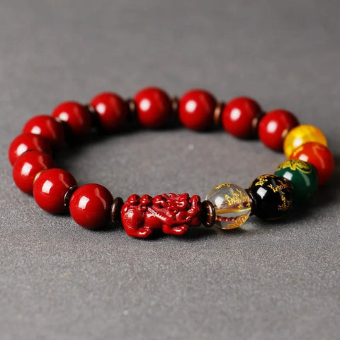 Red Pixiu Cinnabar Wealth Bracelet