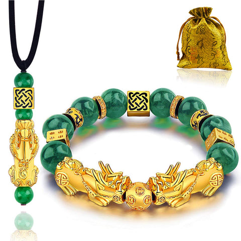 Feng Shui All Color Wealth Bracelet Necklace，Feng Shui Pi Xiu Good Luck Necklace Bracelet