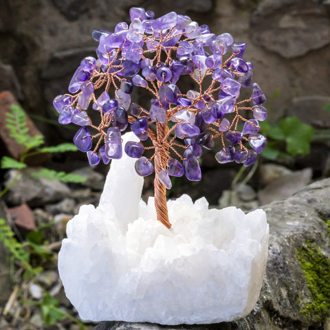 Crocon Árbol de piedras preciosas de siete chakras, cristales curativos de Reiki de buena suerte, decoración de equilibrio 