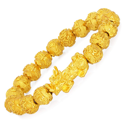 Fengshui Prosperity Natural Bead Bracelet Pi Xiu/Pi Yao Attract Wealth Health and Good Luck